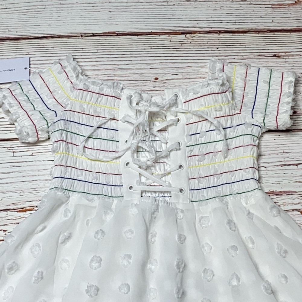 NWT Lovers + Friends Off The Shoulder Babydoll Mini Dress in White Sz S - Picture 11 of 16